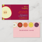 Carte De Visite PixDezines Pomme rouge / smoothie (Devant / Derrière)