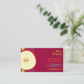Carte De Visite PixDezines Pomme rouge / smoothie (Debout devant)