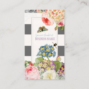 Carte De Visite PixDezines primrose vintage, pivoines