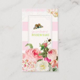 Carte De Visite PixDezines primrose vintage, pivoines