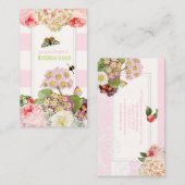 Carte De Visite PixDezines primrose vintage, pivoines (Devant / Derrière)
