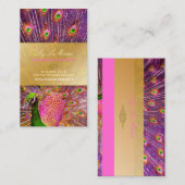 Carte De Visite PixDezines Proud Peacock Feather pour la longévité (Devant / Derrière)