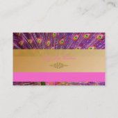 Carte De Visite PixDezines Proud Peacock Feather pour la longévité (Dos)