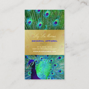 Carte De Visite PixDezines Proud Peacock Feather pour la longévité