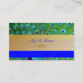 Carte De Visite PixDezines Proud Peacock Feather pour la longévité (Dos)