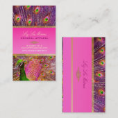 Carte De Visite PixDezines Proud Peacock Feather pour la longévité (Devant / Derrière)