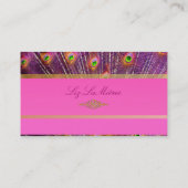 Carte De Visite PixDezines Proud Peacock Feather pour la longévité (Dos)