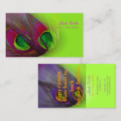 Carte De Visite PixDezines Psychedelic Peacock, Customisez-Le! (Devant / Derrière)