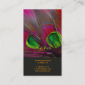 Carte De Visite PixDezines Psychedelic Peacock, Customisez-Le! (Dos)