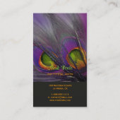 Carte De Visite PixDezines Psychedelic Peacock, Customisez-Le! (Dos)