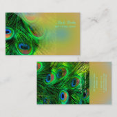 Carte De Visite PixDezines Psychedelic Peacock, Customisez-Le ! (Devant / Derrière)