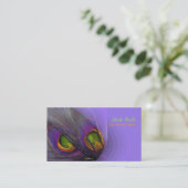 Carte De Visite PixDezines Psychedelic Peacock, Customisez-Le ! (Debout devant)