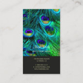 Carte De Visite PixDezines Psychedelic Peacock, Customisez-Le ! (Dos)