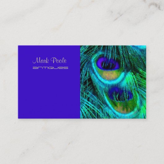 Carte De Visite PixDezines Psychedelic Peacock, Customisez-Le ! (Devant)