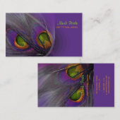 Carte De Visite PixDezines Psychedelic Peacock, Customisez-Le ! (Devant / Derrière)