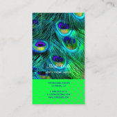 Carte De Visite PixDezines Psychedelic Peacock, Customisez-Le! (Dos)