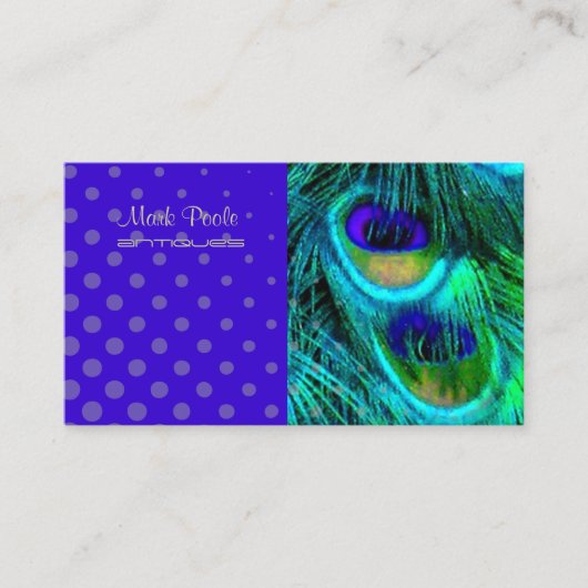 Carte De Visite PixDezines Psychedelic Peacock, Customisez-Le! (Devant)