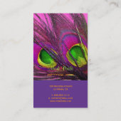 Carte De Visite PixDezines Psychedelic Peacock, Customisez-Le! (Dos)