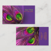 Carte De Visite PixDezines Psychedelic Peacock, Customisez-Le! (Devant / Derrière)