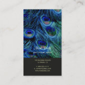 Carte De Visite PixDezines Psychedelic Peacock, Customisez-Le ! (Dos)