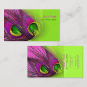 Carte De Visite PixDezines Psychedelic Peacock, Customisez-Le! (Devant / Derrière)