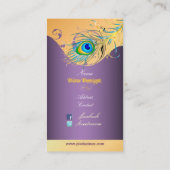 Carte De Visite PixDezines psychédélique Peacock+lavande bleu (Dos)