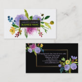 Carte De Visite PixDezines ranunculus/aquarelle/floral (Devant / Derrière)