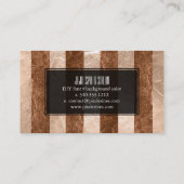 Carte De Visite PixDezines rayures/fausse feuille/champagne (Dos)