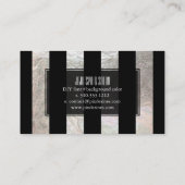 Carte De Visite PixDezines rayures/noir/faux argent (Dos)