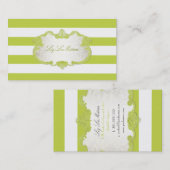 Carte De Visite PixDezines rayures réglables de classe+couleur (Devant / Derrière)