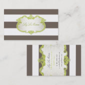 Carte De Visite PixDezines rayures réglables de classe+couleur (Devant / Derrière)