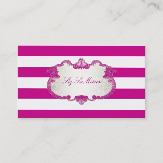 Carte De Visite PixDezines rayures réglables de classe+couleur (Devant)