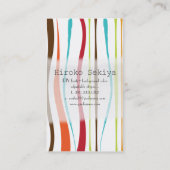 Carte De Visite PixDezines rayures rétro/organiques (Dos)