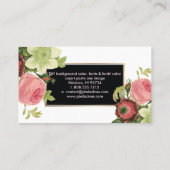Carte De Visite PixDezines Redoute/Rose/Anemone/Clementine (Dos)