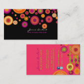 Carte De Visite PixDezines Retro audacieux ornements de noël (Devant / Derrière)