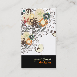 Carte De Visite PixDezines Retro Chicks+Spirales