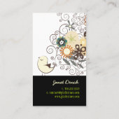 Carte De Visite PixDezines RETRO CHICKS+SPIRALS/DO-IT-YOURSELF cou (Dos)