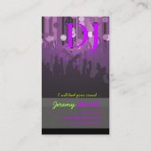 Carte De Visite PixDezines Retro DJ+dance hall (Dos)