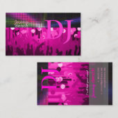 Carte De Visite PixDezines Retro DJ+dance hall/rose vif (Devant / Derrière)