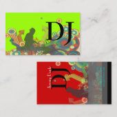 Carte De Visite PixDezines Retro DJ/DO-IT-YOURSELF arrière - plan (Devant / Derrière)