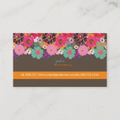 Carte De Visite PixDezines Retro Floral ~ Alegre/fond diy (Dos)