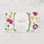 Carte De Visite PixDezines rétro flore/couleur de fond DIY (Dos)