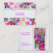 Carte De Visite PixDezines Retro Neon Swirls (Devant / Derrière)