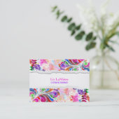 Carte De Visite PixDezines Retro Neon Swirls (Debout devant)