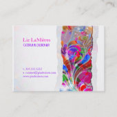 Carte De Visite PixDezines Retro Neon Swirls (Dos)