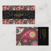 Carte De Visite PixDezines Retro Paisley (Devant / Derrière)