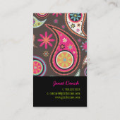 Carte De Visite PixDezines Retro Paisley (Dos)