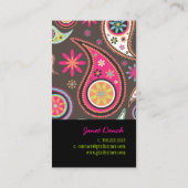 Carte De Visite PixDezines Retro Paisley (Dos)