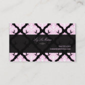 Carte De Visite PixDezines rose+blanc Olivia Damask/do-it-yourself (Dos)