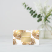 Carte De Visite PixDezines Roses/Faux Gold Foil/do-it-yourself arr (Debout devant)